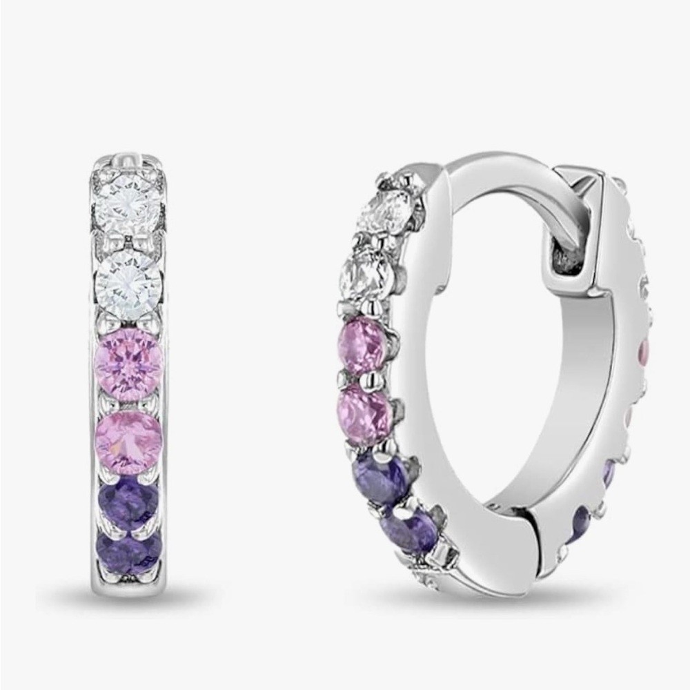 Season Jewelry CZ Girls Hoop Earrings